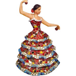 IMAN FLAMENCA MOSAICO CASTAÑUELAS 10CM