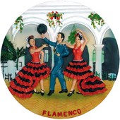 ASSIETTE DANSEURS FLAMENCO 17 CM