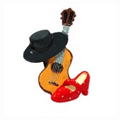 IMAN SOMBRERO GUITARRA ZAPATO 8CM