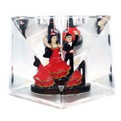 DIAMANT FLAMENCO ARGENT 9 CM