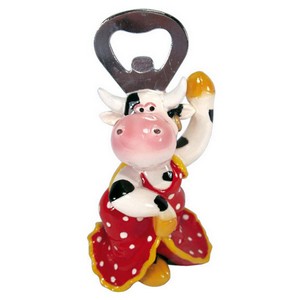 VACA FLAMENCA CON ABREBOTELLAS 12 CM
