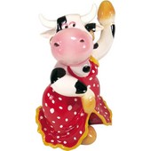 FIGURA VACA FLAMENCA BAILANDO 13 CM