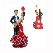 IMAN PAREJA FLAMENCA ABANICO 10 CM