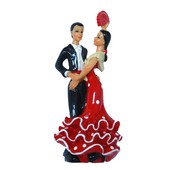 SURTIDO PAREJA FLAMENCA ABANICO 15 CM