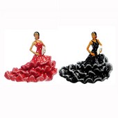 2 FLAMENCO DANCERS SET  19 CM