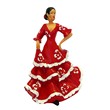 BAILAORA VESTIDO ROJO FLORES BLANC 19CM