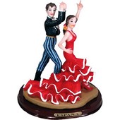 FIGURA BAILE HOMBRE TRAJE RAYAS  16 CM