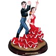 FIGURA BAILE HOMBRE TRAJE RAYAS  16 CM