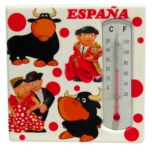 TERMOMETRO ESPA&Ntilde;A CERAMICA 10 CM